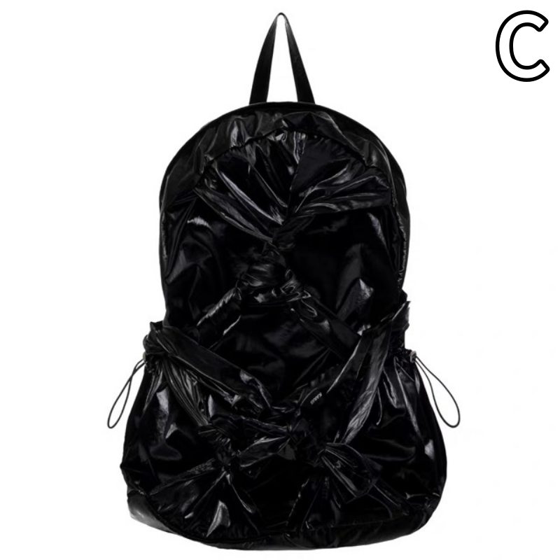 レディースリュック 普段使いリボン付き大容量リュックサック