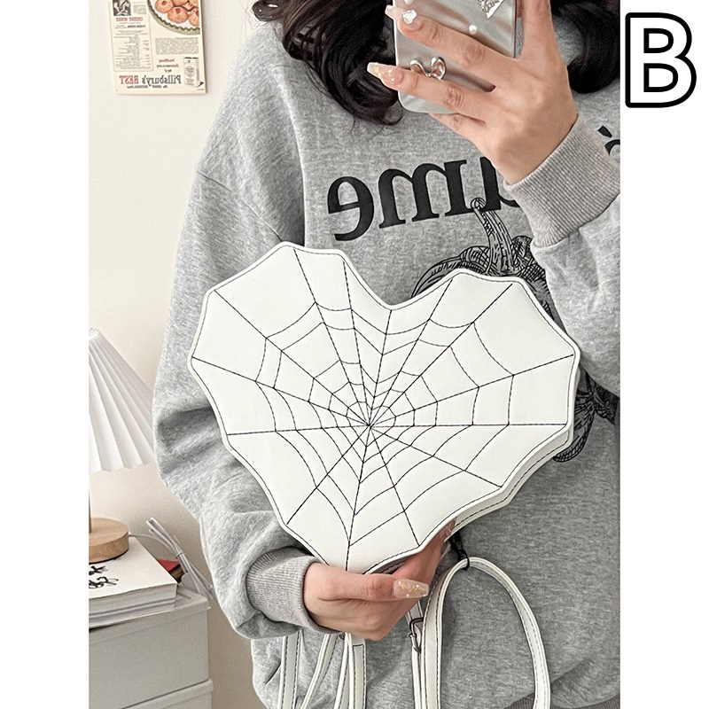 レディースリュック 蜘蛛の巣柄ショルダーバッグ 合皮レザー 普段使い女性用鞄