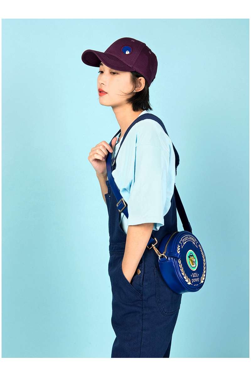 サコッシュ 円形スマイル柄ショルダーバッグ