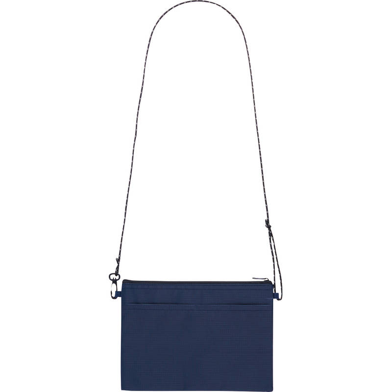 防水テント生地サコッシュ 撥水加工 紺色