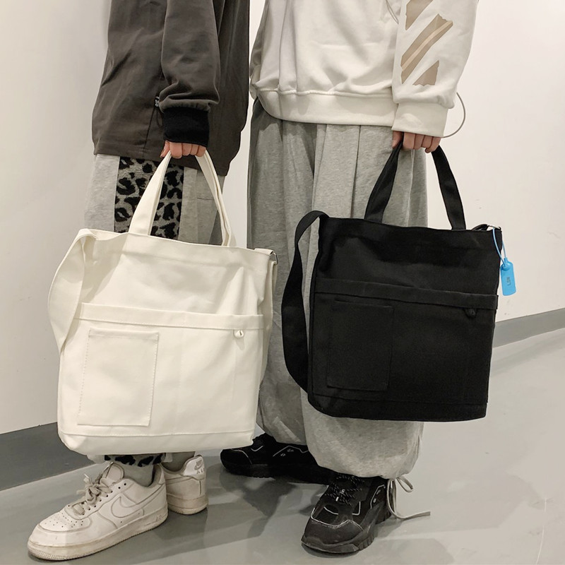 サコッシュ 多機能ポケット付き帆布サコッシュバッグ