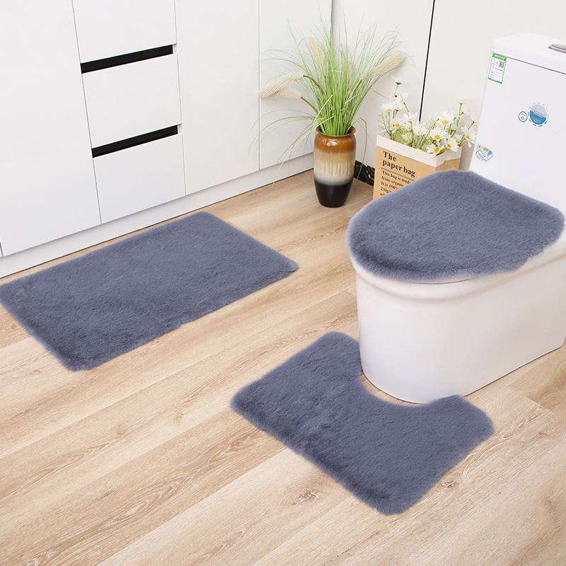 絨毯 ふわもこトリプル トイレマット