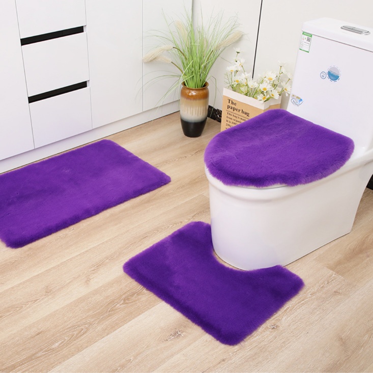 絨毯 ふわもこトリプル トイレマット
