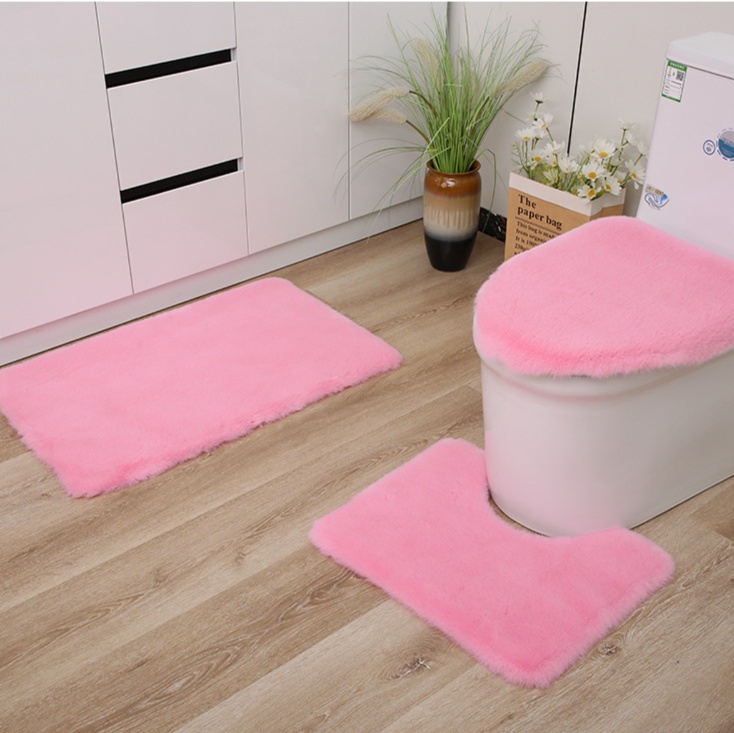 絨毯 ふわもこトリプル トイレマット