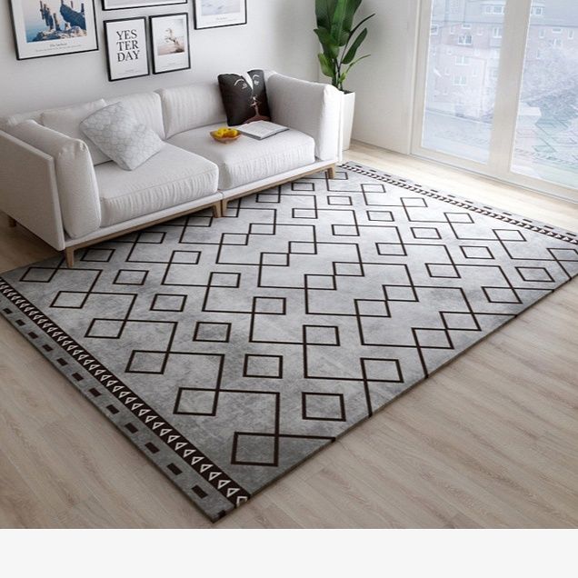 絨毯 幾何学模様モダンデザイン　リビングラグ