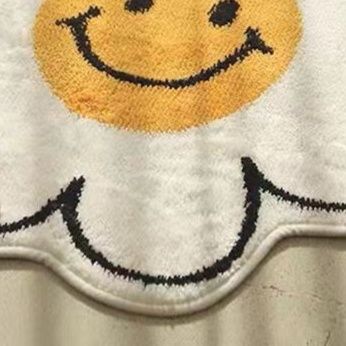 絨毯　花柄洗えるラグ ふわふわ絨毯 滑り止め付き玄関マット