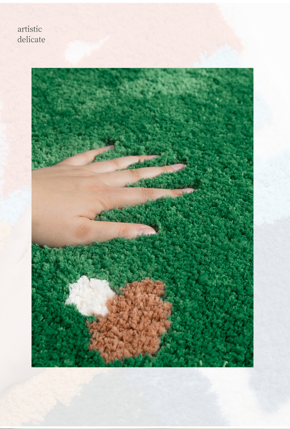 きのこの森 キッズふわもこラグ