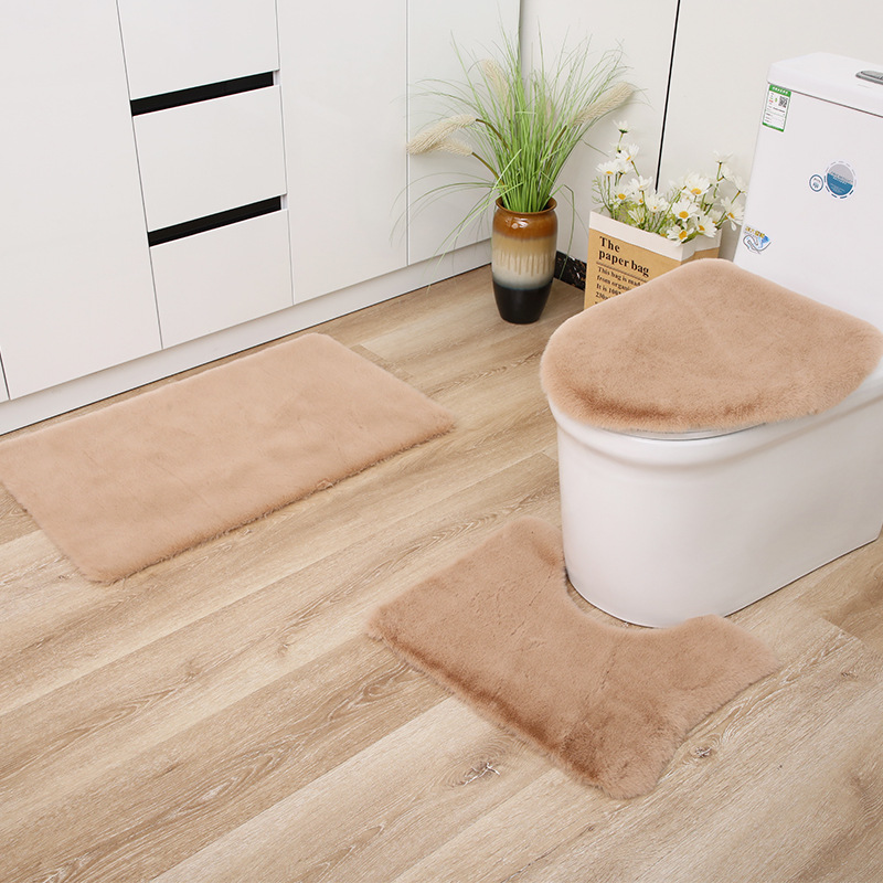 絨毯 ふわもこトリプル トイレマット