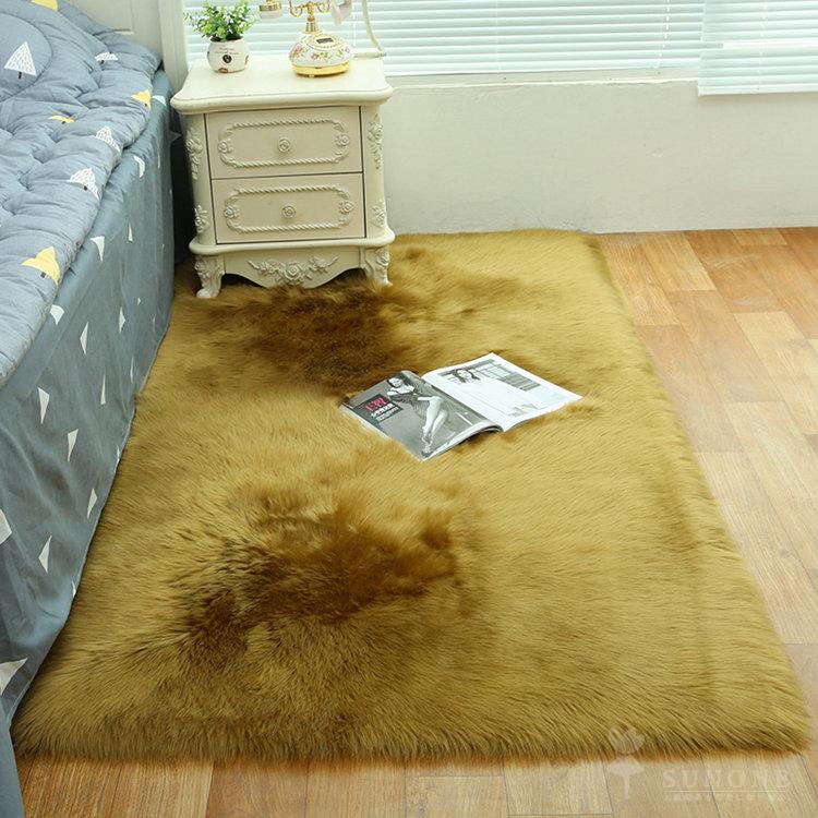 絨毯　洗えるラグ ふわふわ毛足長絨毯 滑り止め付