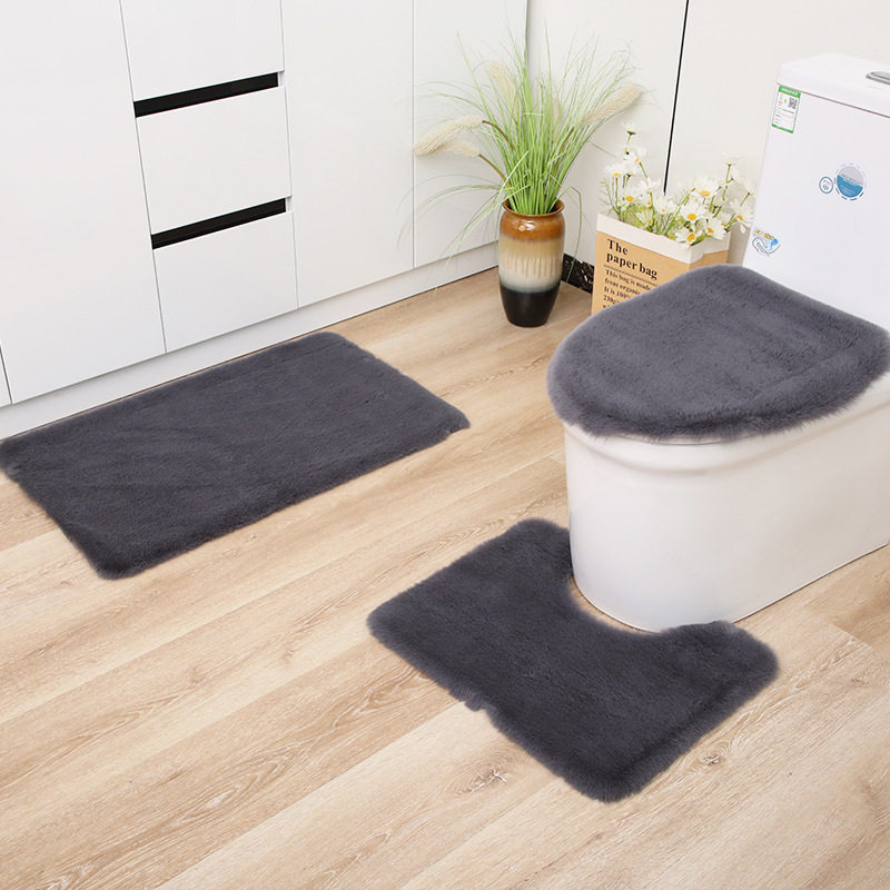 絨毯 ふわもこトリプル トイレマット