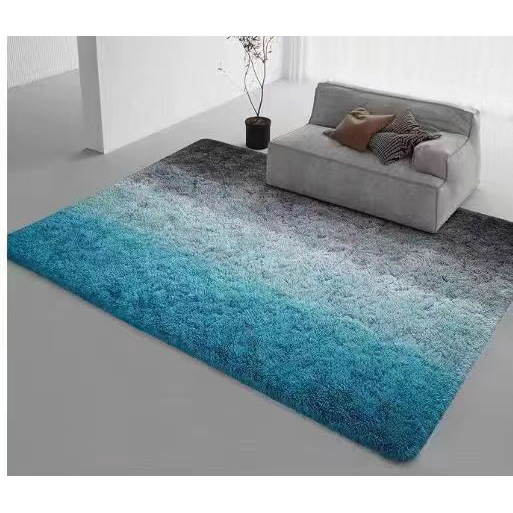 絨毯 グラデーション柄ふわふわシャギー　リビングラグ