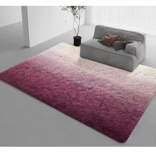 絨毯 グラデーション柄ふわふわシャギー　リビングラグ