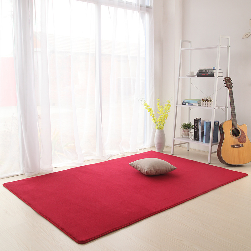 絨毯 なめらか短毛ベルベット調　リビングラグ