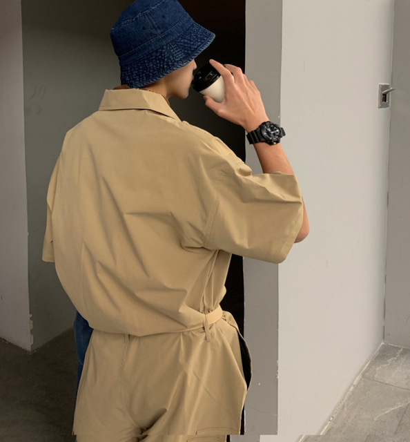 作業着 男女兼用ツナギ作業服 春夏用ワーク服