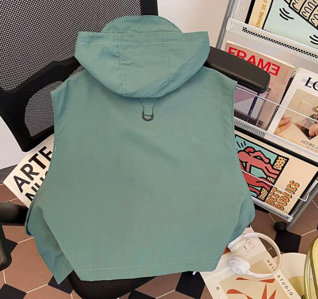 夏用ノースリーブパーカーベスト作業着アウター