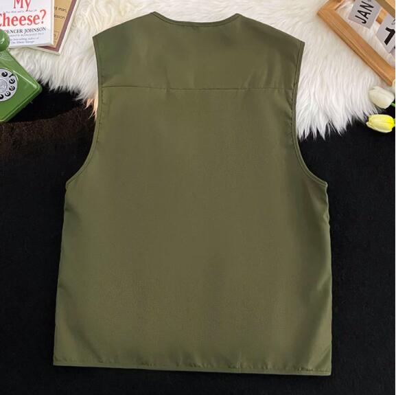 作業着 夏用男性作業用多機能ポケットベスト