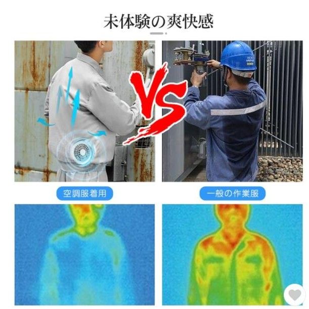 作業着 空調服 ファン付き作業服 熱中症対策 四段階風速調整 五点セット
