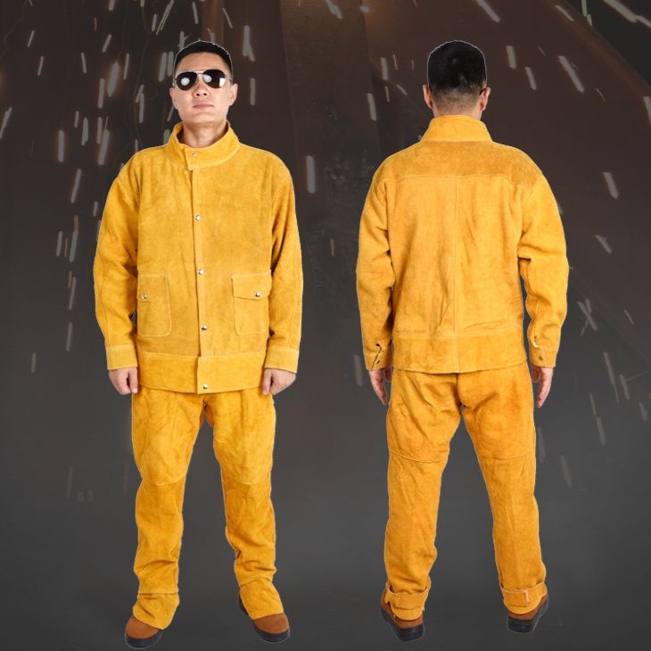 作業着 革製耐熱溶接防護服上下組