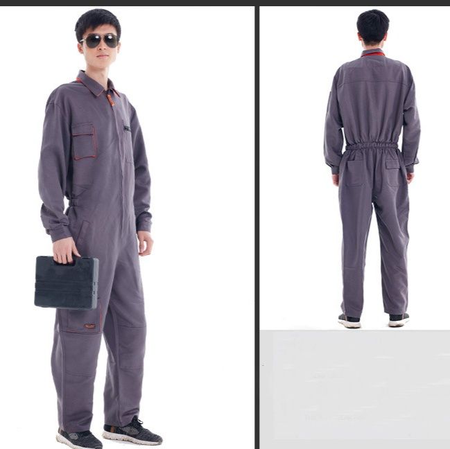 作業着 多機能ポケット付き長袖作業つなぎ服