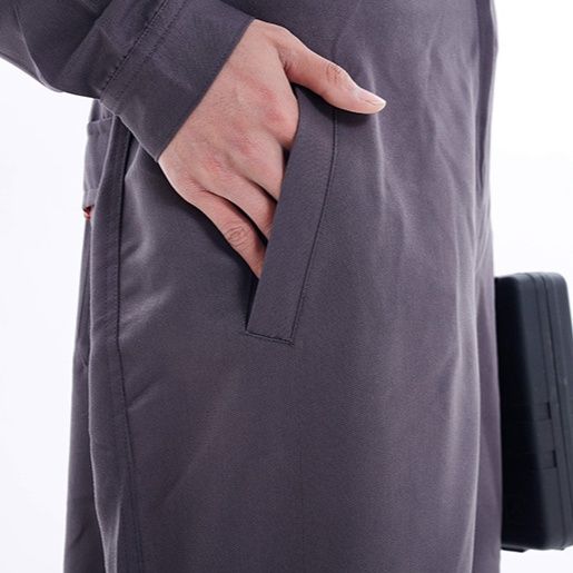 作業着 多機能ポケット付き長袖作業つなぎ服