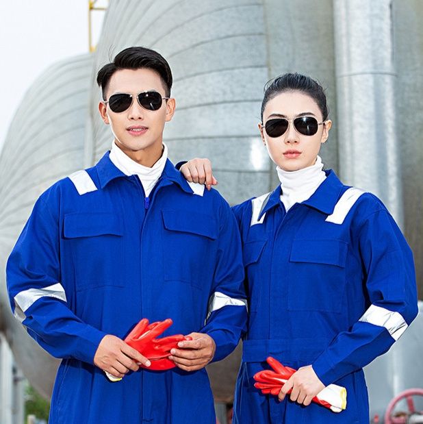 作業着 プロ仕様反射テープ付き長袖ツナギ作業服