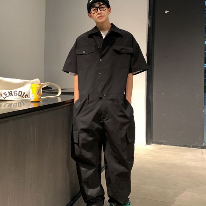 作業着 男女兼用ツナギ作業服 春夏用ワーク服