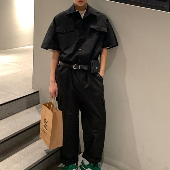 作業着 男女兼用ツナギ作業服 春夏用ワーク服