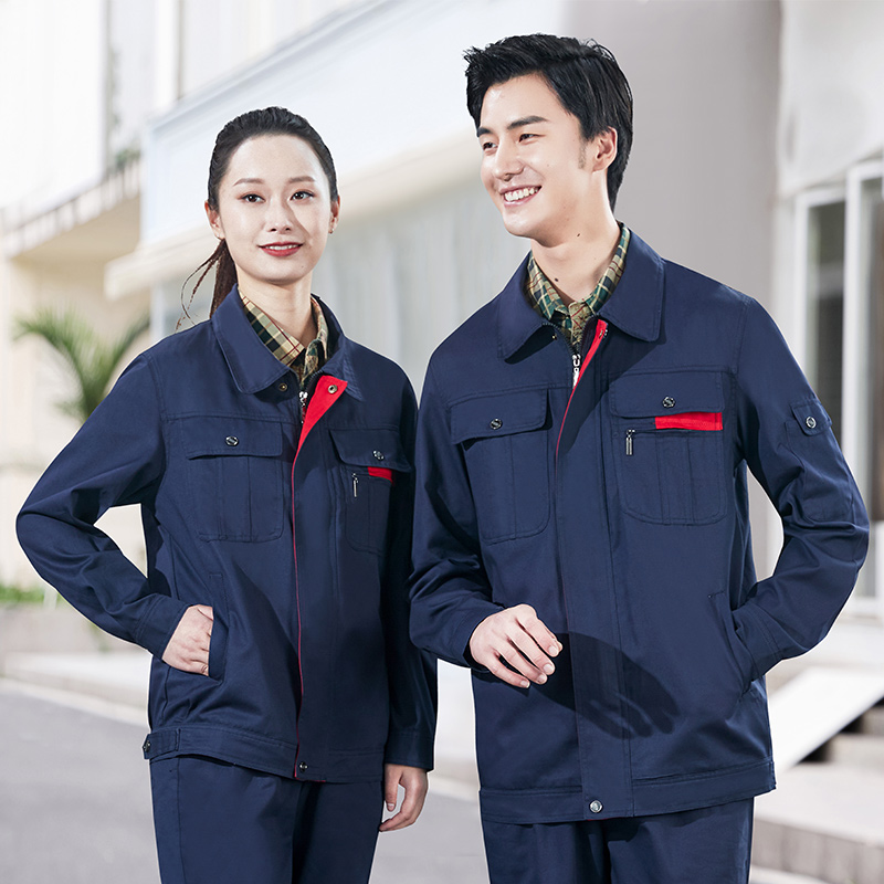 作業着 多機能ポケット付き長袖防寒作業ジャケット
