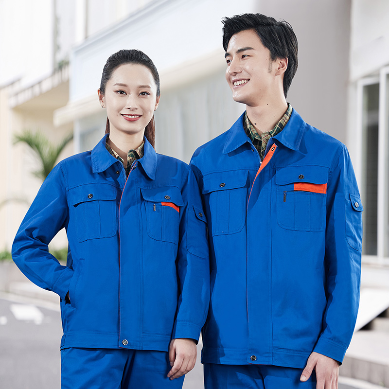 作業着 多機能ポケット付き長袖防寒作業ジャケット