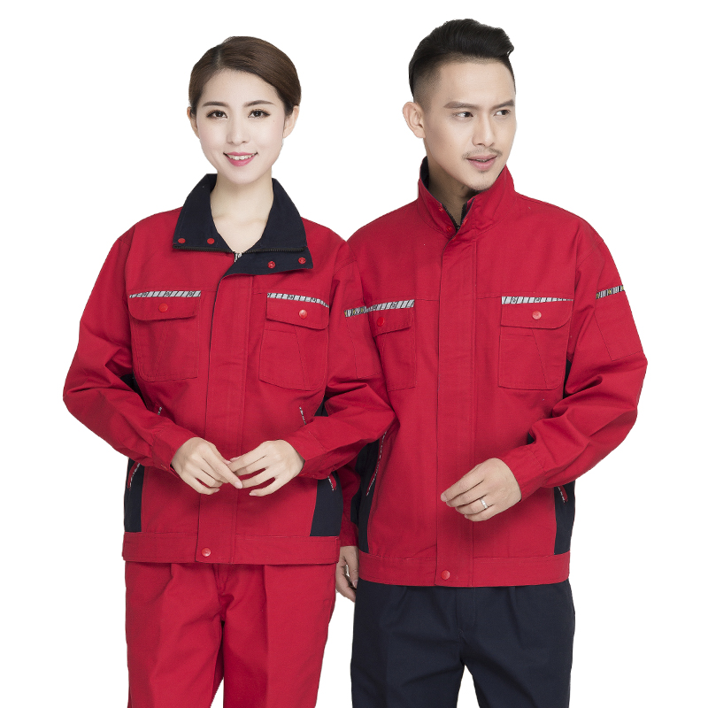 作業着 多機能ポケット付き防寒作業上下セット