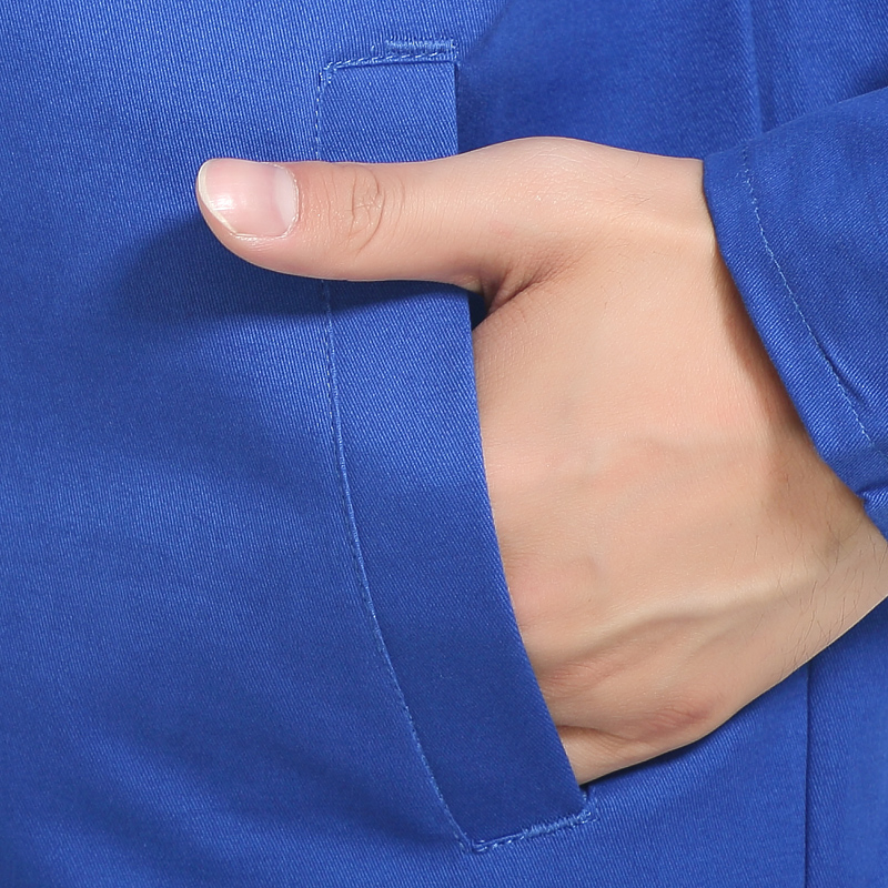 作業着 襟付き長袖ジップアップ作業用防寒ジャケット