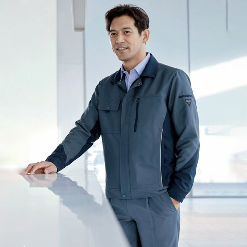 作業着 多機能ポケット付き長袖防寒ブルゾン
