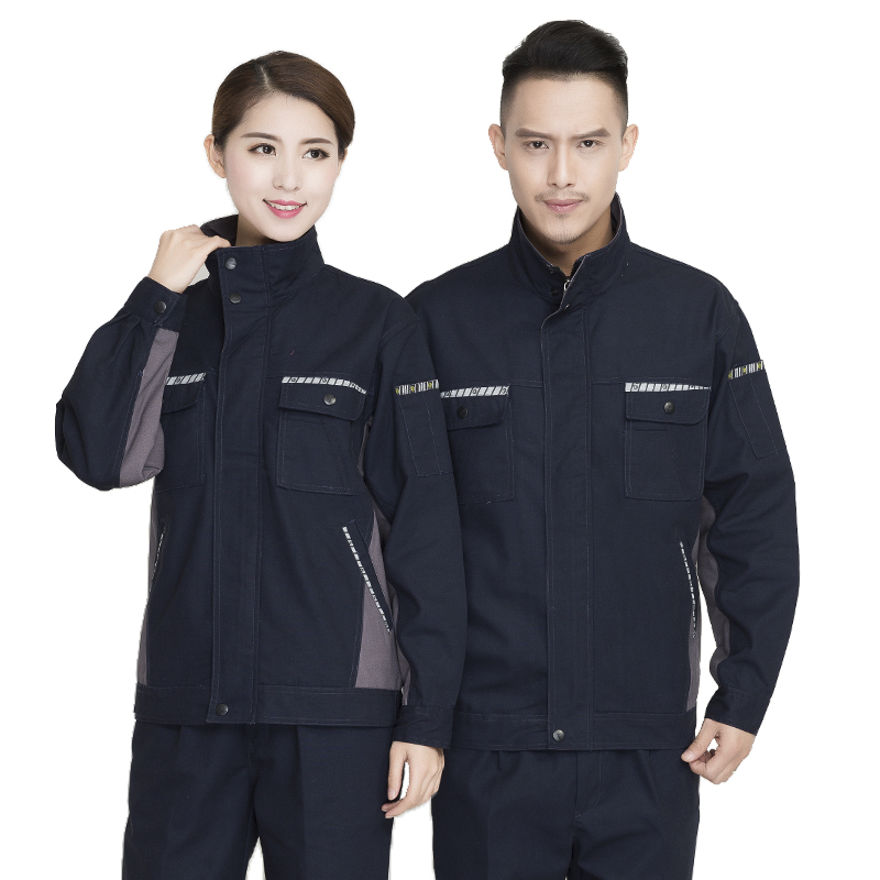 作業着 多機能ポケット付き防寒作業上下セット