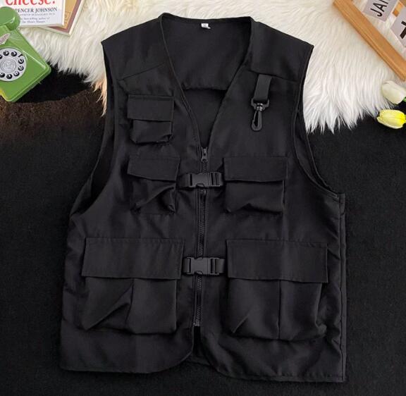 作業着 夏用男性作業用多機能ポケットベスト
