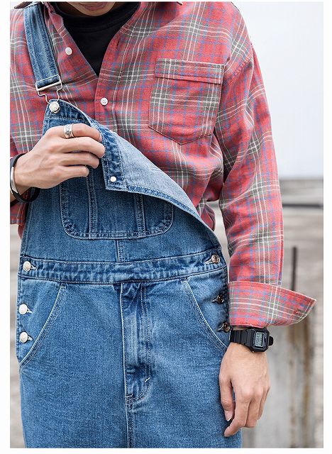 作業着 男女兼用 デニムツナギ サロペット 作業服 全2色