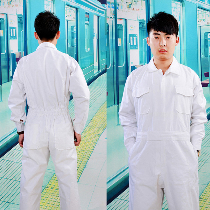 作業着 高視認性反射テープ付き長袖作業用ツナギ