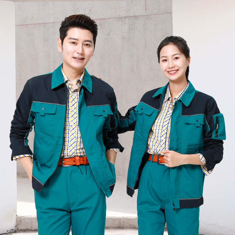 作業着 多機能ポケット付き長袖防寒作業ジャケット