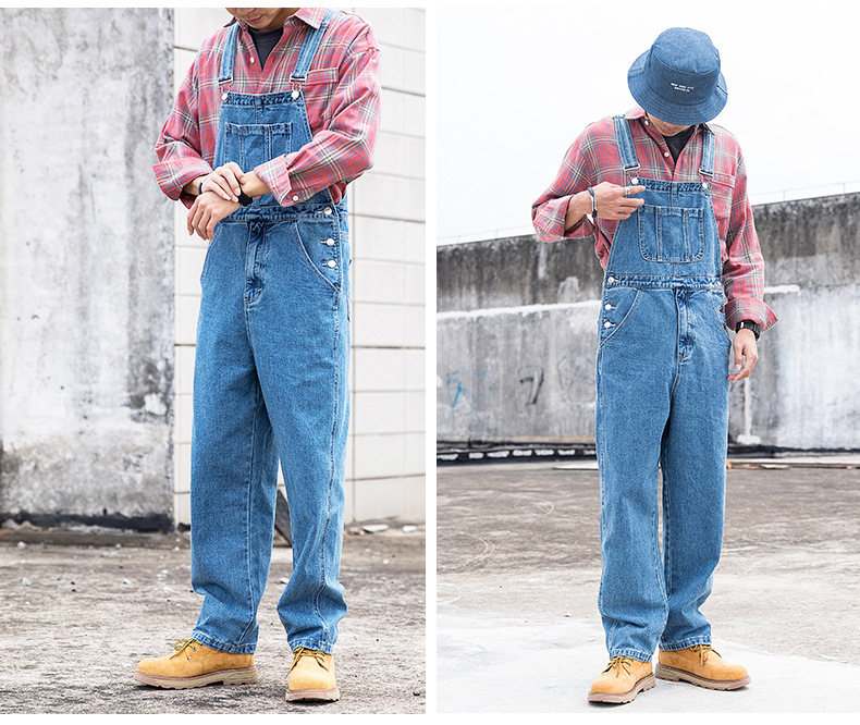 作業着 男女兼用 デニムツナギ サロペット 作業服 全2色