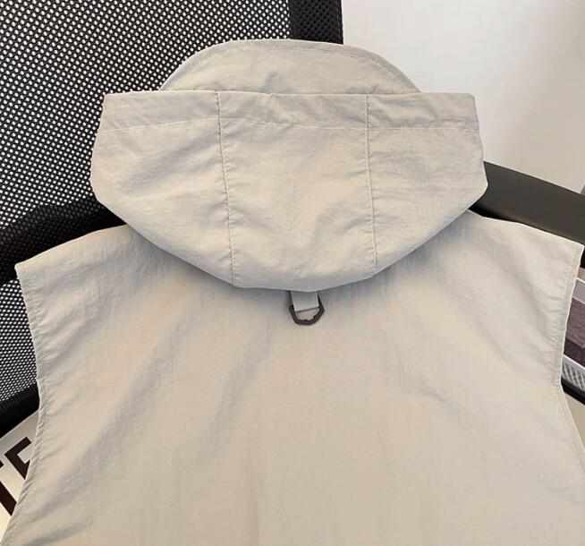 夏用ノースリーブパーカーベスト作業着アウター