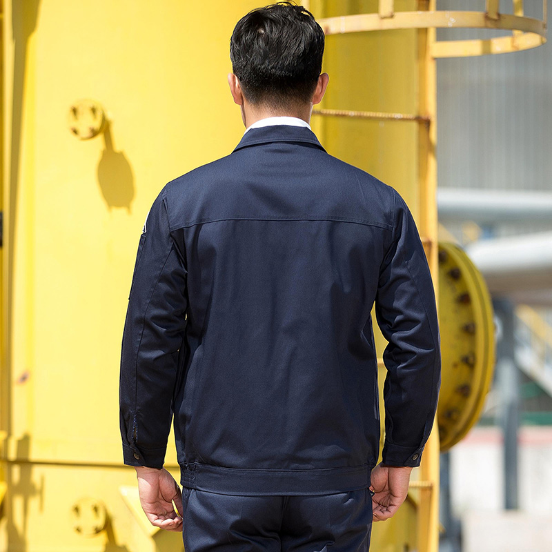 作業着 多機能ポケット付き長袖作業用上下セット