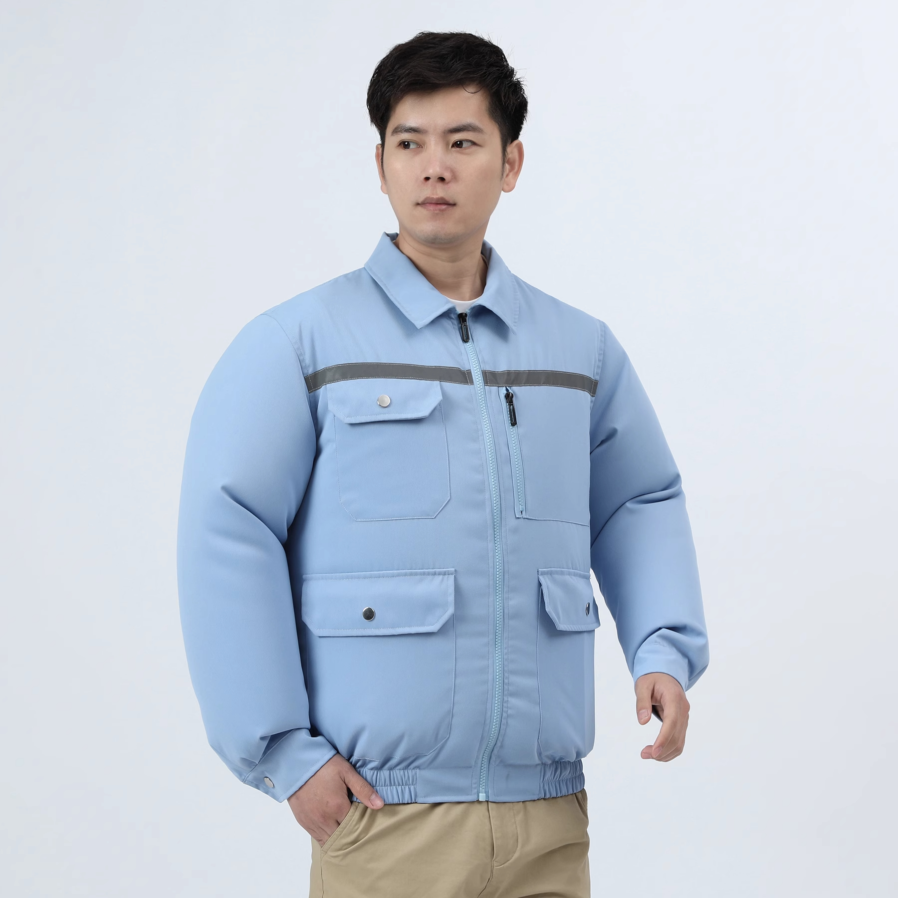 作業着 反射材付き多機能ポケット空調服