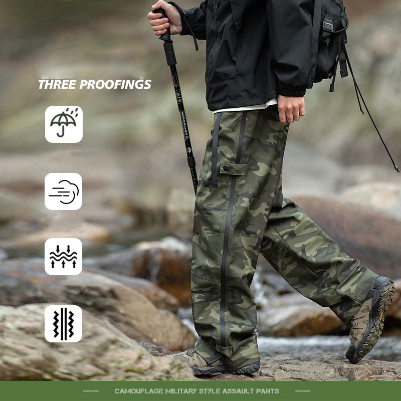 作業着 夏用迷彩作業パンツ 防水防風通気 男女兼用ワークボトムス全4色