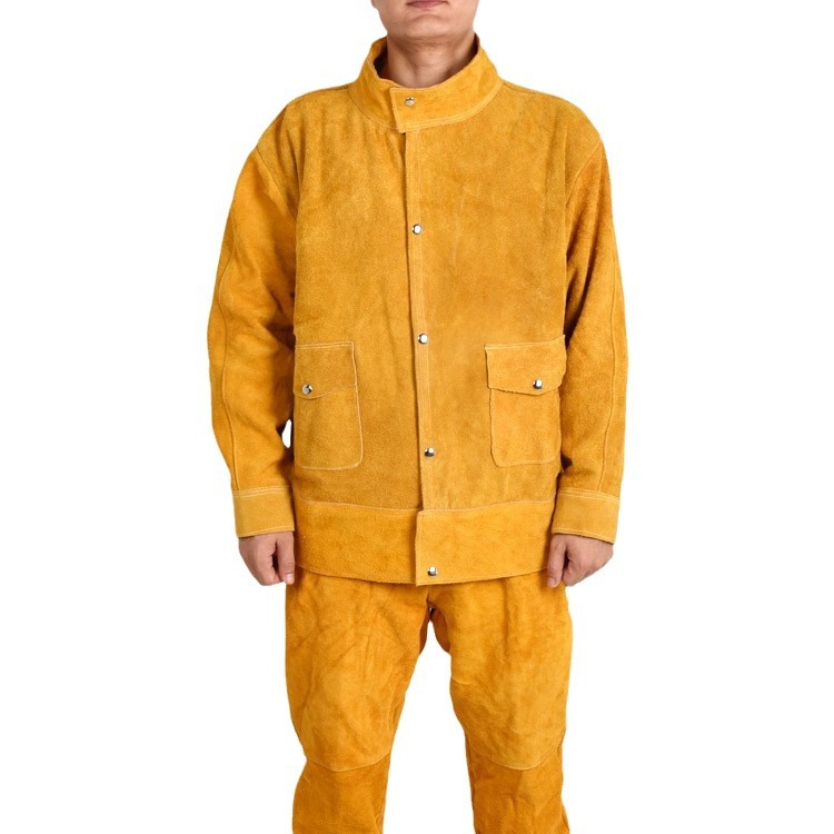 作業着 革製耐熱溶接防護服上下組