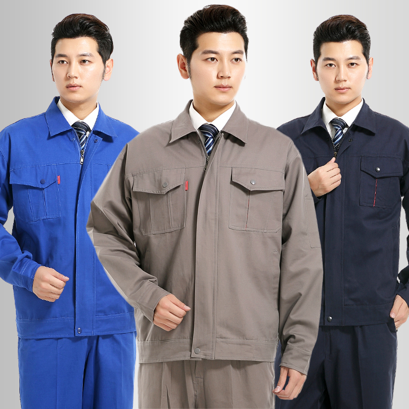 作業着 襟付き長袖ジップアップ作業用防寒ジャケット