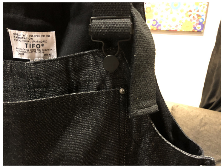 作業着 男性用デニムツナギ 胸当て付き作業服 全2色