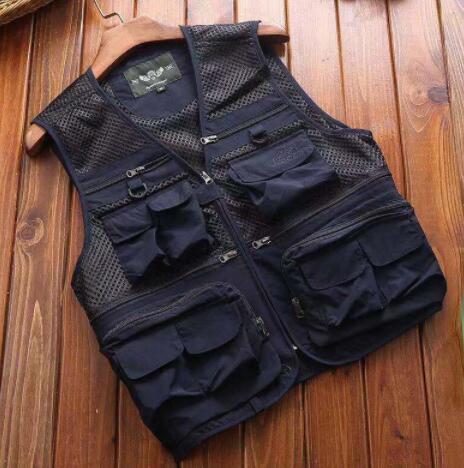 作業着 多機能ベスト型ツナギ メンズ作業用ポケット付き
