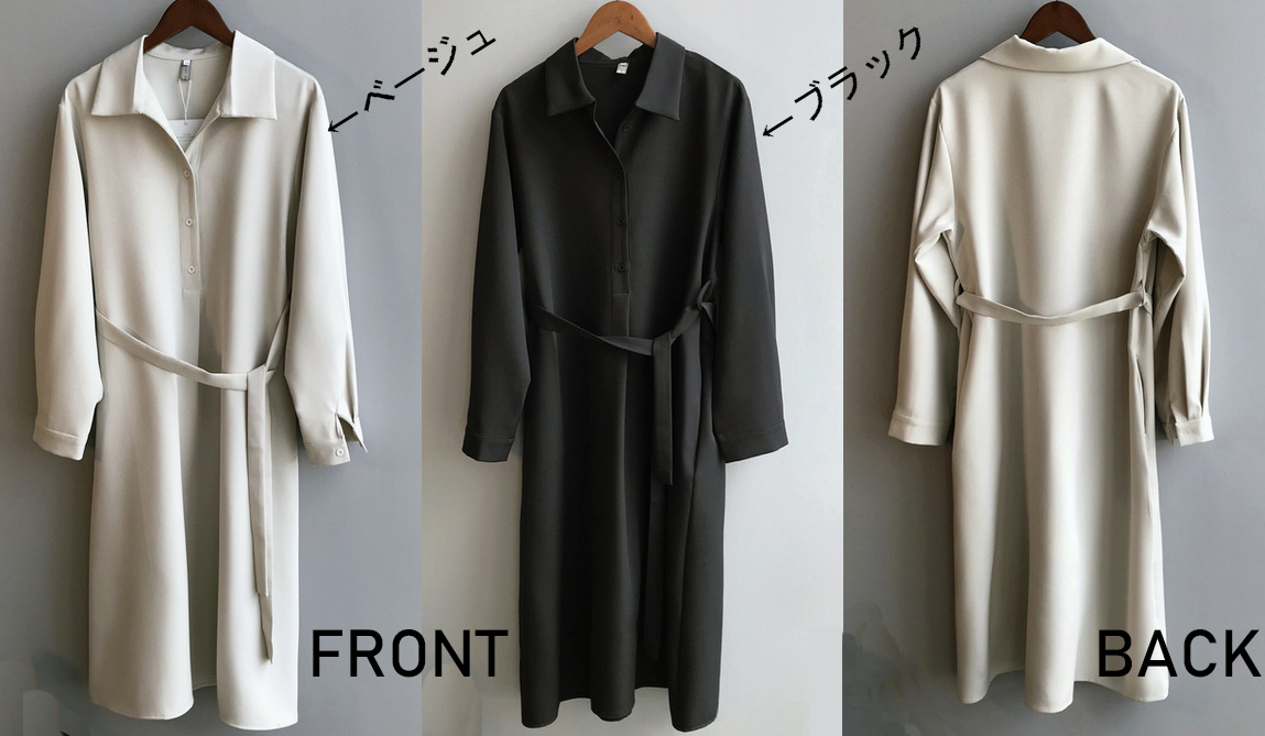 ベージュコーデ 春夏 レディース 大人 きれいめ シャツアウター ベルト付き 上品