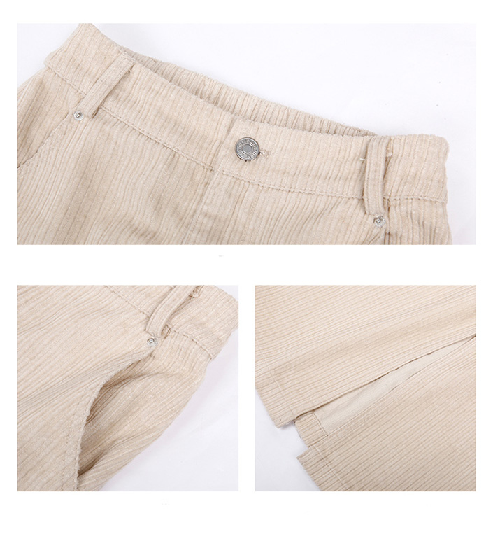 ベージュコーデ バックスリット入りロング丈スカート体型カバーハイウエスト