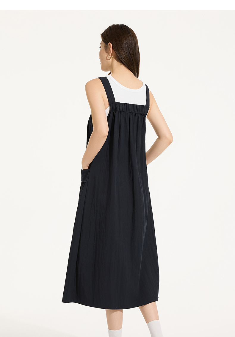 サロペット ゆったりシルエットサロペットワンピース