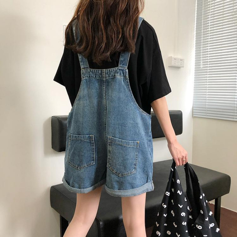 サロペット ゆったりショート丈サロペット